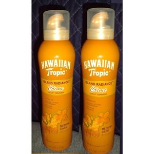 Pack Of 4. Hawaiian Tropic Island Radiance 6 oz Crème Self Tanner in medium dark